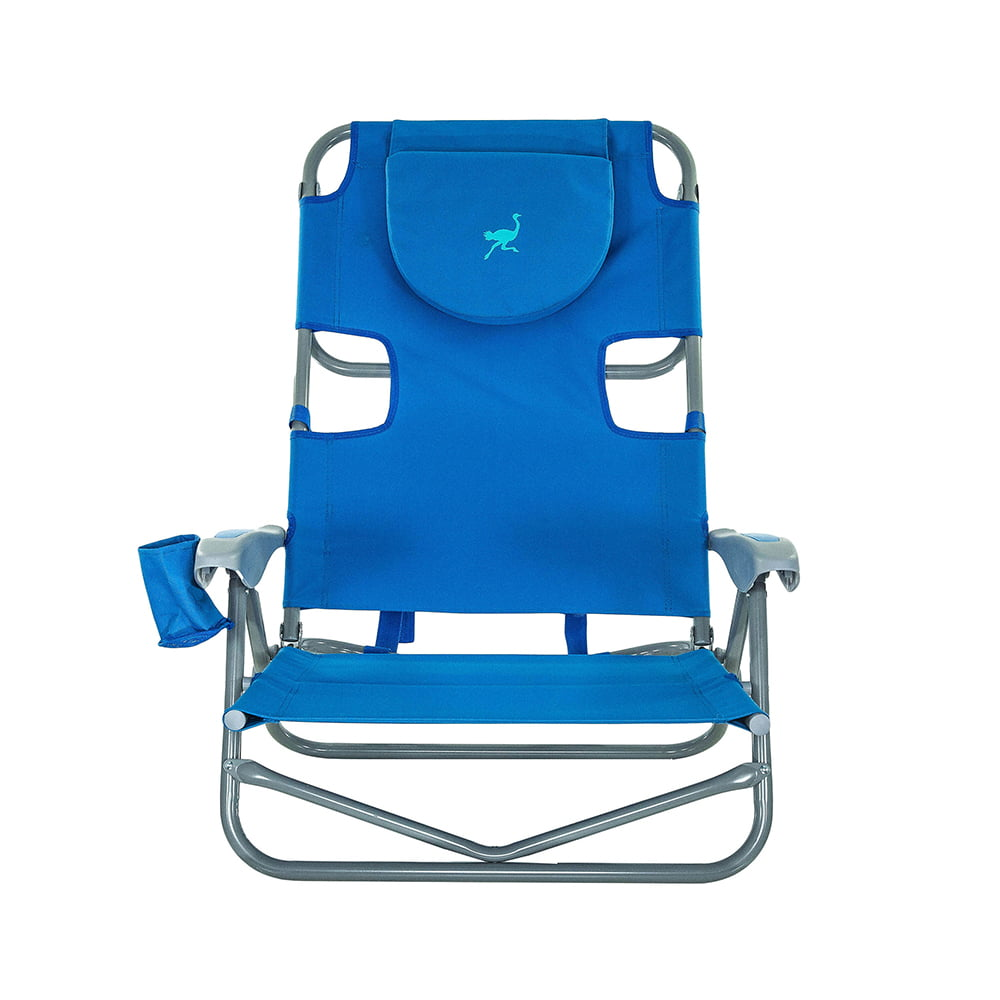 Y Autruche Backpack Steel Beach Chaise - Chaise de pêche bleue Chaise portable meubles extérieurs chaise pliable