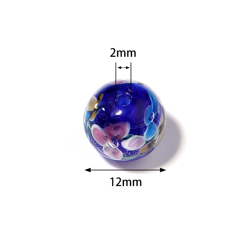 /Los Blumenlampenleuchten Perlen 12 mm runde Abstandhalterglasperlen Mehrere Farben für die Herstellung von DIY -Armband -Halskettenzubehör