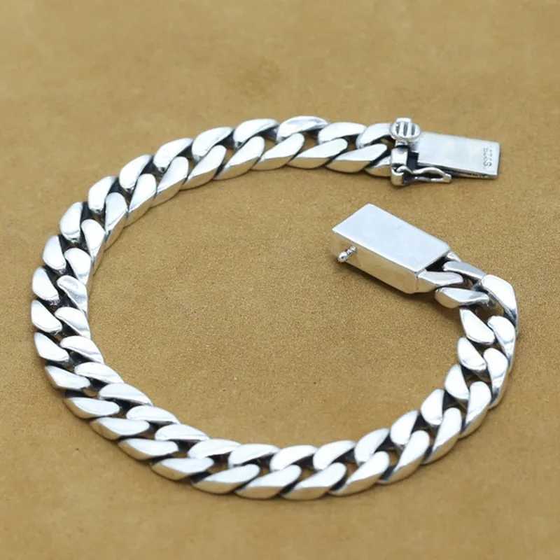 Pulseira 7mm-8mm Bocai Novo Solid S925 Silver Jewelry Fashion Style Punk Hipster Men and Women Bracelet 240411