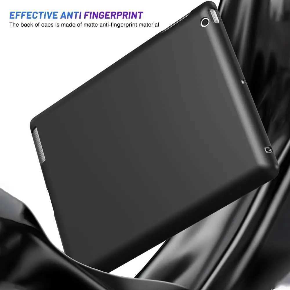 Tablet PC Cases Sacs Soft Case pour iPad 2 3 4 9,7 pouces 2e 3e 4e A1395 A1416 A1459 A1460 Silicone TPU Black Black Shell Couvercle arrière 240411