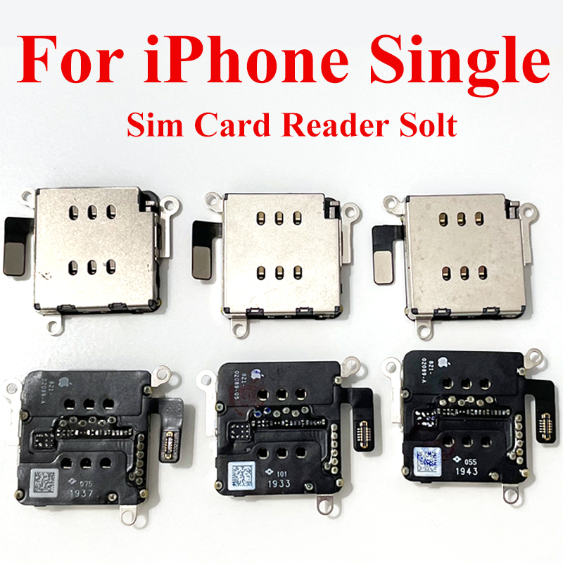 SIM -Kartenschalenhalter für iPhone 11 12 13 Pro Max Mini XR Single Lotter Reader Adapter Flex Kabel Reparaturteil