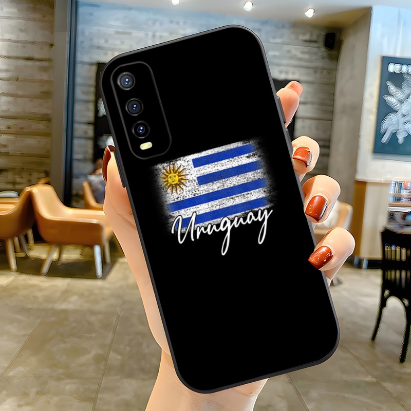 Case de teléfono de la bandera de Uruguay para Vivo T1 Y21 Y33S Y31 Y76S Y74S Y73 X80 NEO5 IQOO Z6 9 NEO05S S12PRO Y26S Y24S V23 PRO CUBIERTA