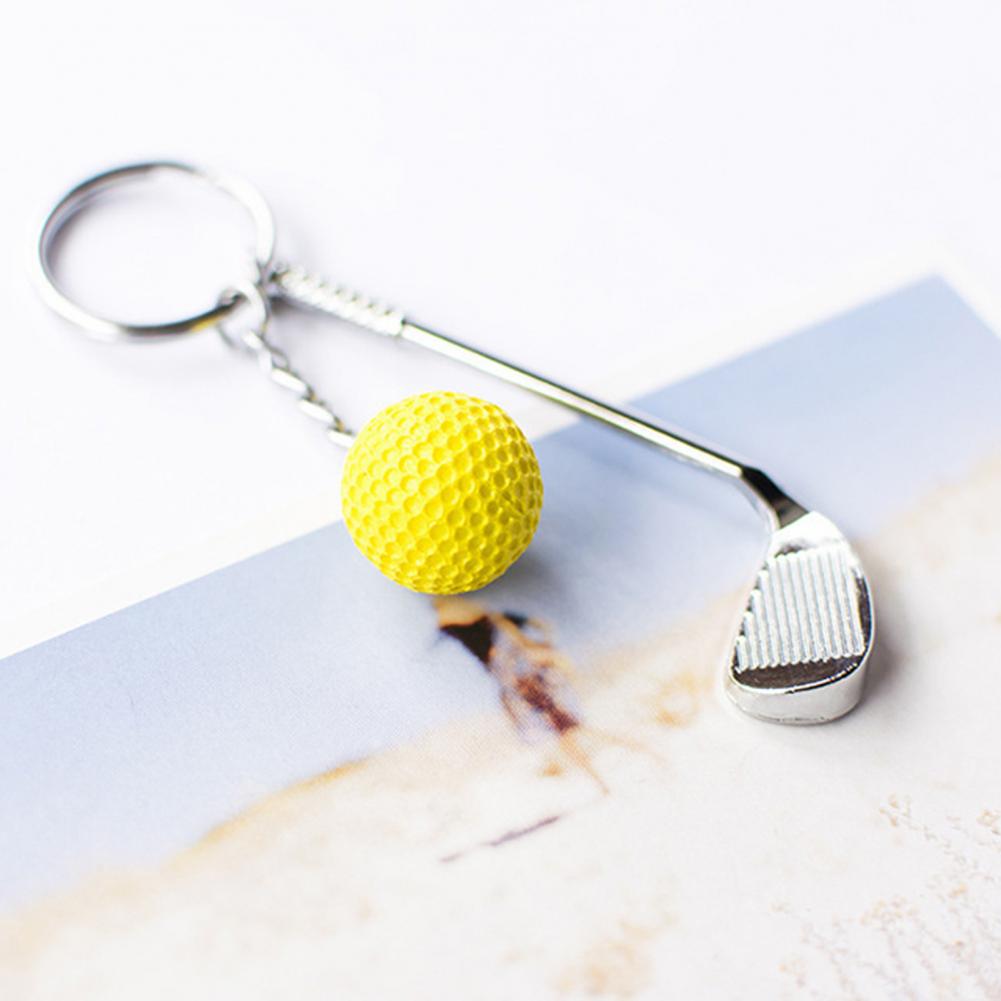 Populär nyckelhållare Multipurpose Sports Keychain Golf Ball Ornaments Bright Color Key Holder Keychain