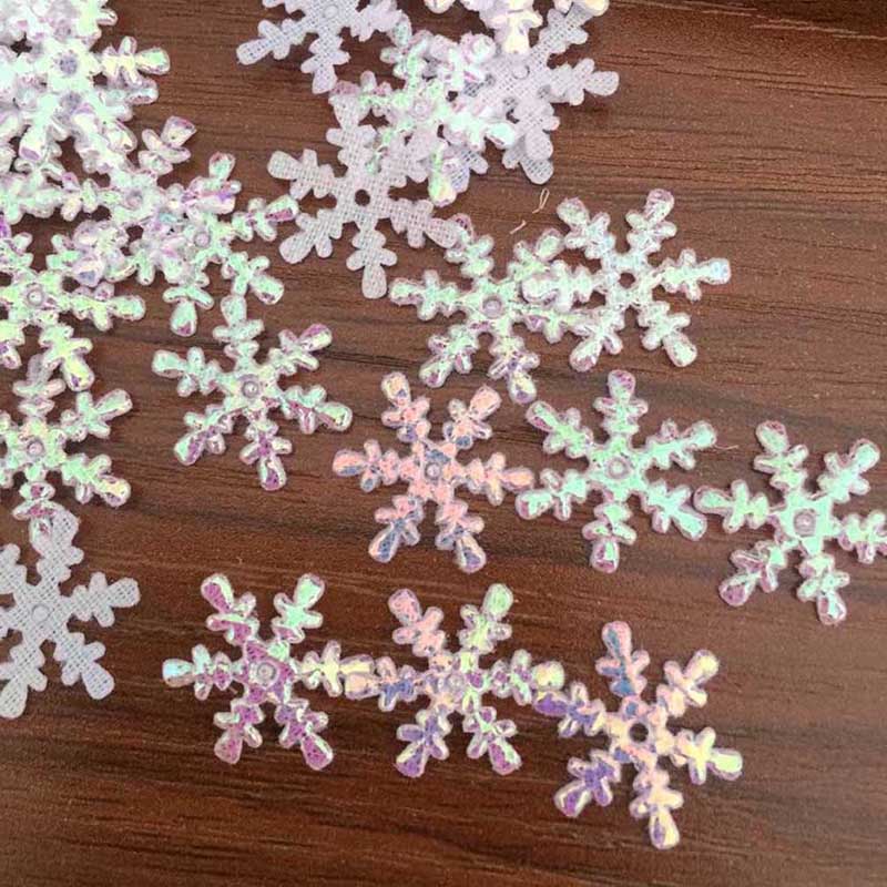 200/2cm Christmas Snowflakes Confetti Xmas Tree Ornaments Christmas Decorations for Home Winter Party Cake Decor Supplies