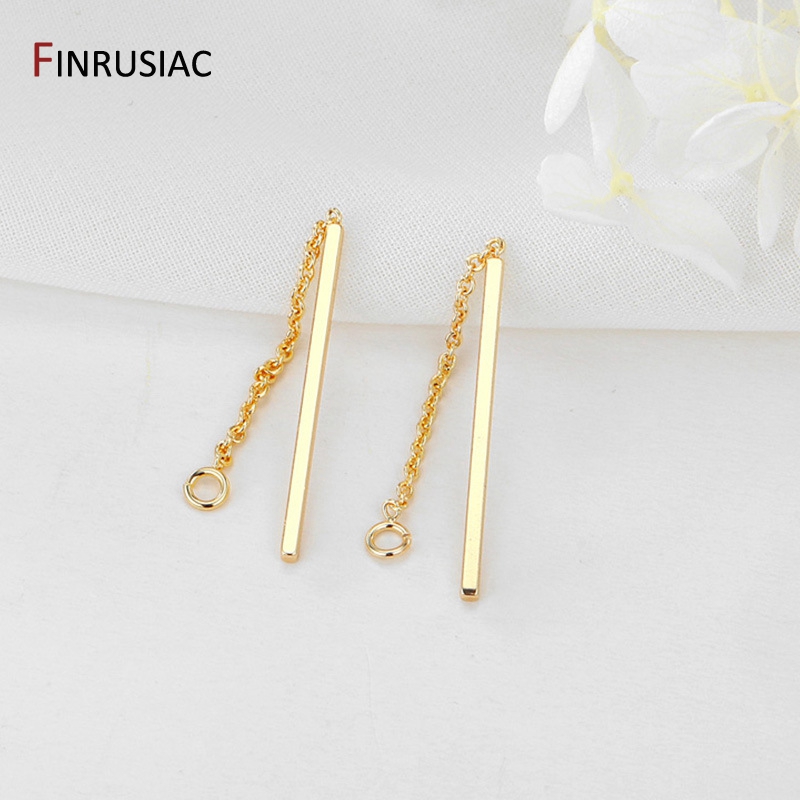 52 mm*1,2 mm 14k de bronze com arame de bronze de bronze longo 14k Earramentos de brilho de brilho de diy descobertas femininas que fabricam materiais de brinco