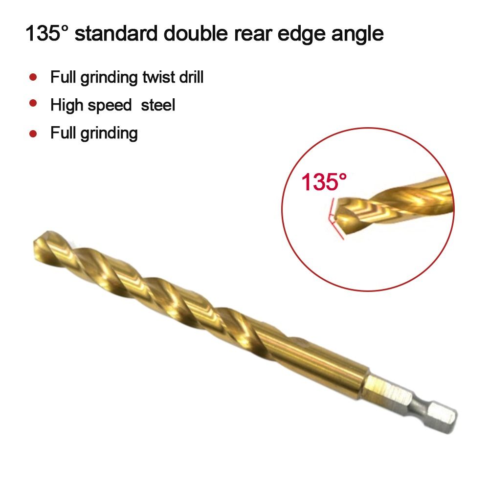 Ersättning 1.5mm-10.0mm Power Tool 1/4 Hex Shank Hexagonal Handle Twist Drill High Speed ​​Borr Bit Set