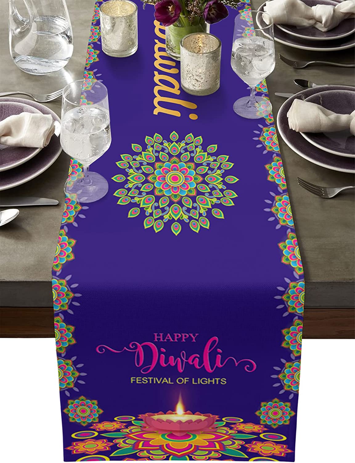 Happy Diwali Table Flags Diwali Индийский фестиваль огней Дивали.