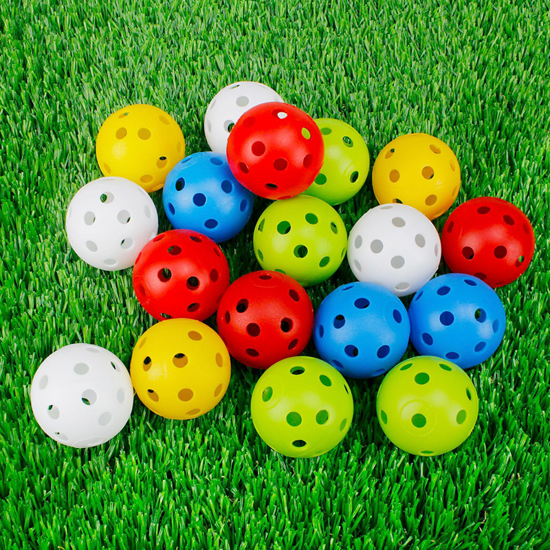 /Bag 42MM Multicolor Plastic Golf Training Balls Airflow Hollow Golf Ball Indoor Ourdoor Plastic Ball