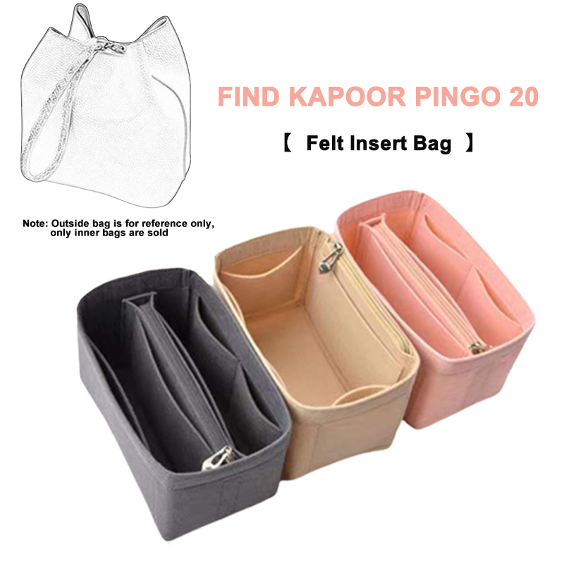 EverToner Inner Bag For Find Kapoor PINGO 20 Bag Large Capacity Felt Makeup Inside Bag With Zipper, Women's Tote Shaper