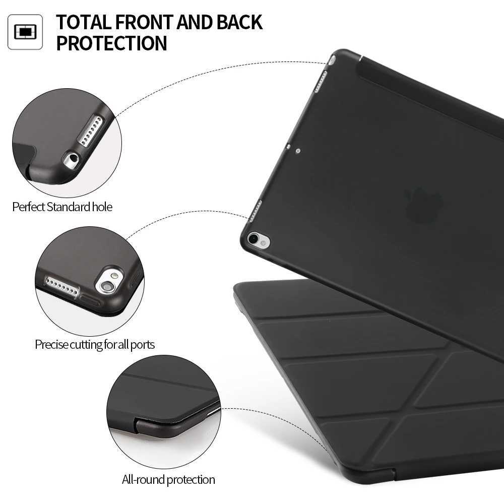 Tablett PC -fodral Väskor för iPad 2 3 4 Air 1 2 Air 3 Case Silicone Cover för iPad 10.2 2019 9.7 6: e 7: e generationens fall för iPad Pro 11 Mini 4 5 6 CAPA 240411