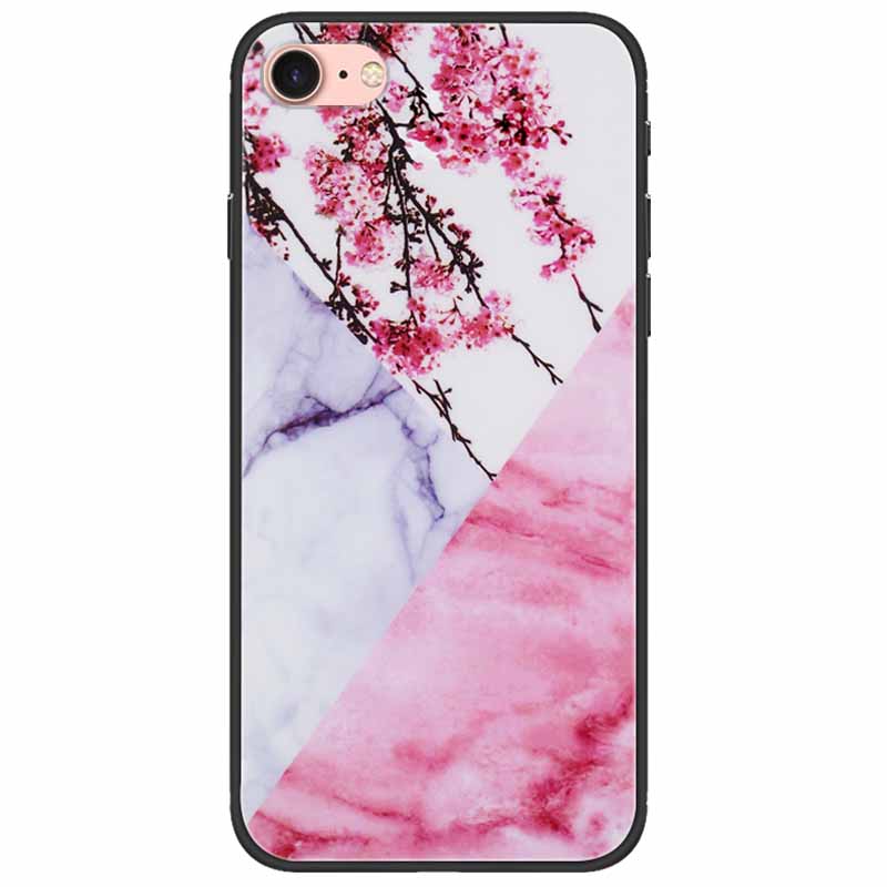 Für das iPhone SE 2020 2016 Fall Soft Luxury Marble TPU -Stoßfänger für iPhone 7 8 plus Silikon -Telefonabdeckung 7Plus 8plus Cool Protective