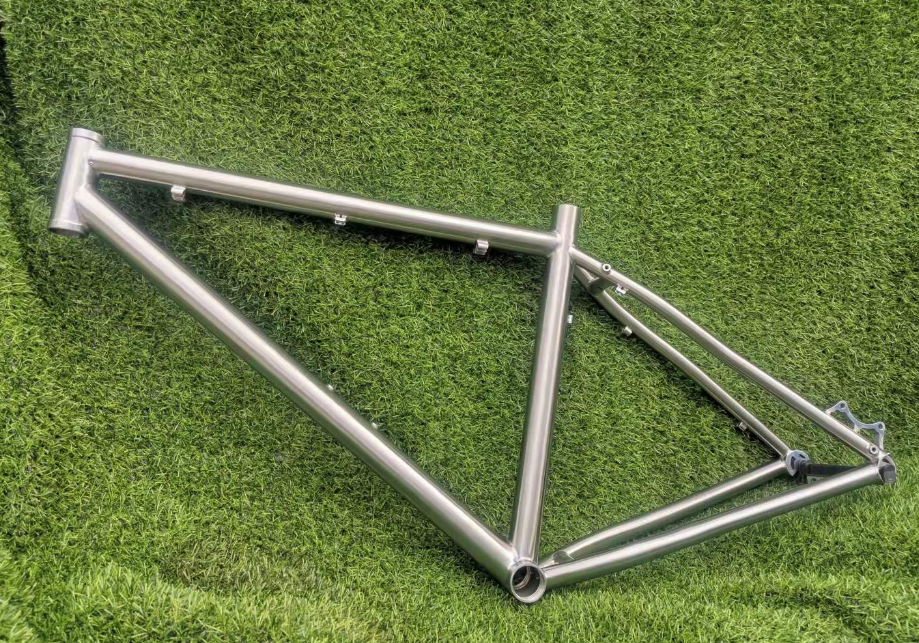 High End Titanium Bike Frame 27.5 tum 16/17/18 tum Snabbfrisättning + 27.5 tum titangaffel Tung belastning Titan bakre rack