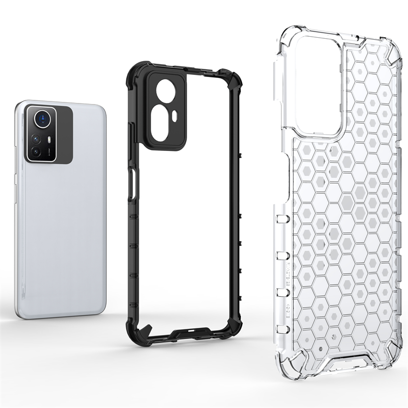 Étui à l'épreuve des chocs pour Xiaomi Redmi Note 12S Cover Redmi Note 12s Transparent en nid d'abeille transparent couvercle Redmi Note 12S 4G Global