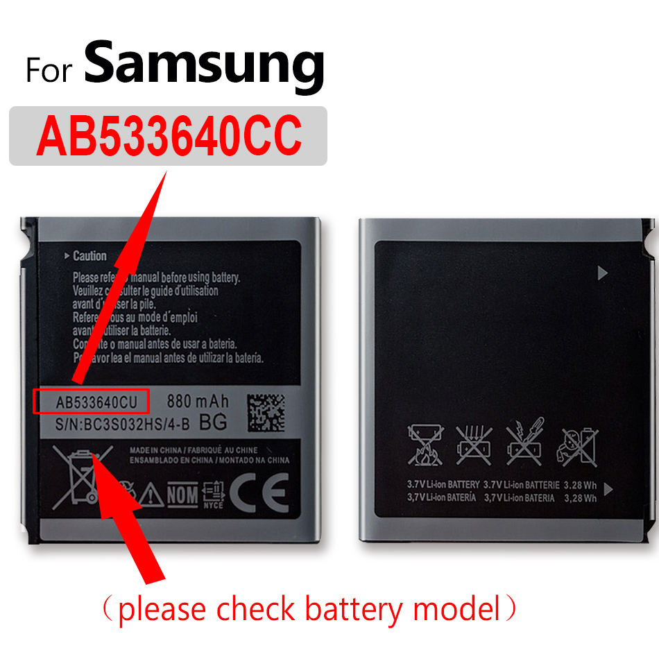 Battery for Samsung J600, J608, B3210, C3050, E740, E748, F110, F118, F619, G618, EB-BG530CBE, EB-BJ120CBE, EB494358VU, B100AE