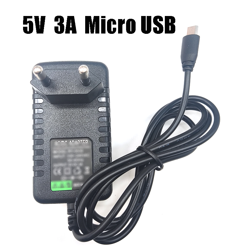 5V 3A Micro USB AC/DC Power Adapter EU Plug Charger Supply 5V3A för Raspberry Pi Zero Tablet PC