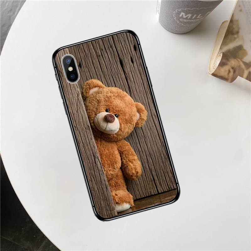 Cute Teddy Bear Telefon etui na iPhone 11 13 12 14 XS XR Pro Max Mini Plus Boys Cover