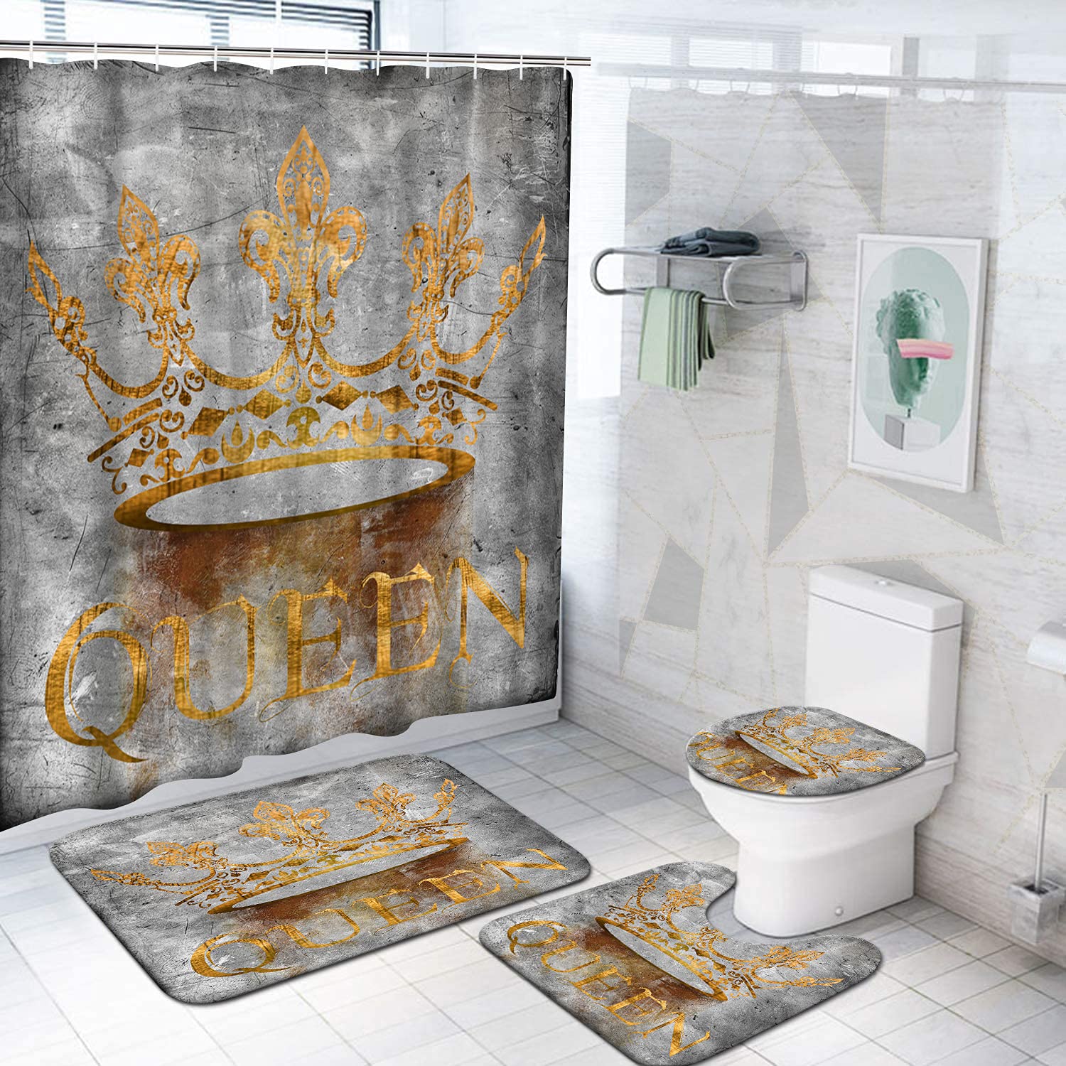 Luxury Gold Crown Queen Chuarista Curta