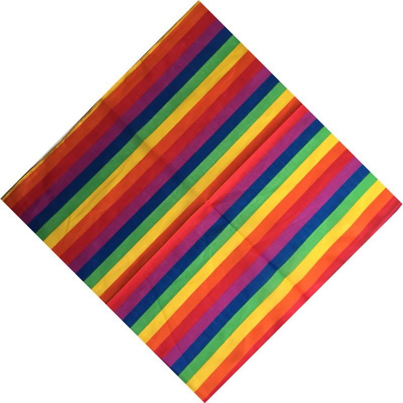 Rainbow Stripes imprimer carré écharpe bandeau Bandana gay pour le bracelet de parade nec