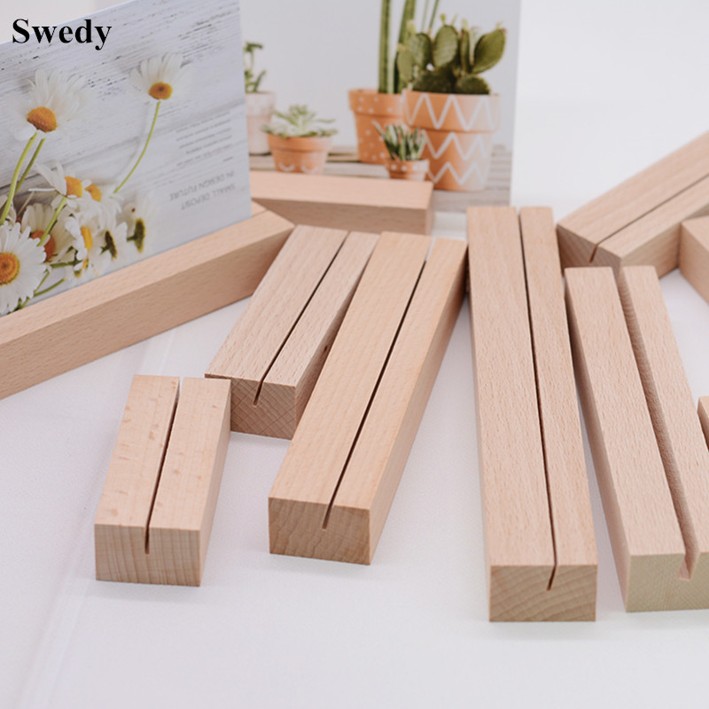 حامل بطاقة Wood Base Place رقم رقم جدول العلامات