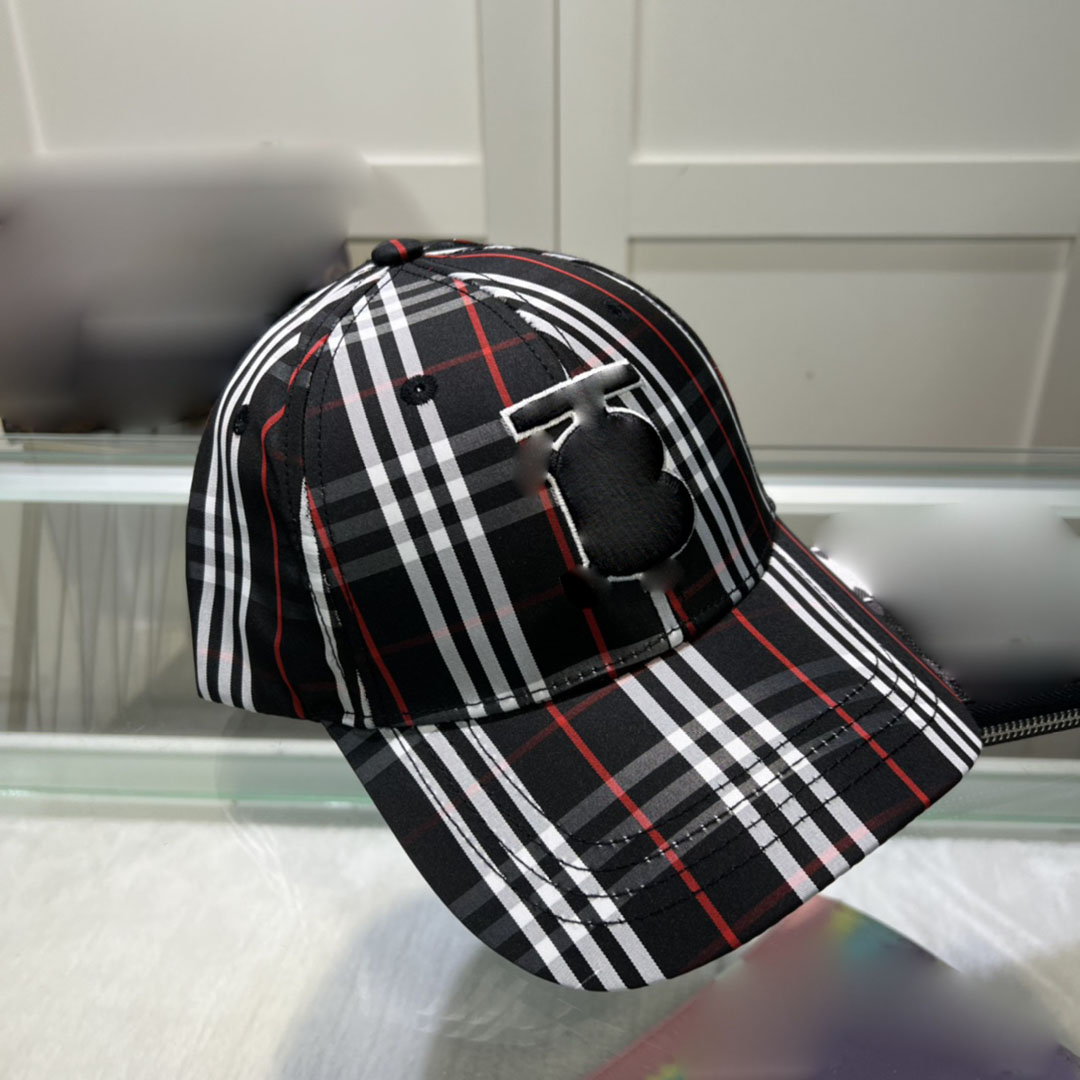 Embroidered plaid baseball cap classic trucker hats outdoor men's designer hat women's versatile casquette luxe