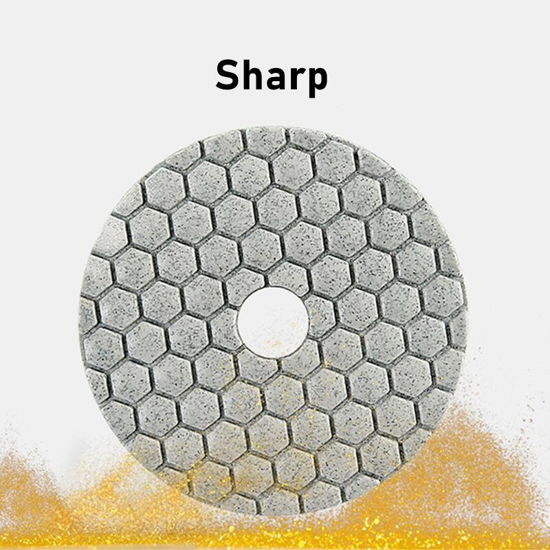 7st 80mm Dry Polishing Pad 3 Inch Diamond Polering Kuddar för marmorgolvgranit Betongpolermedel 7-steg slipning av slipning