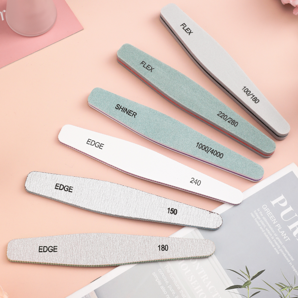 INBUTY Nail File Set Double Grit Side Sanding Buffer Block Polish File For Manicure Tools Professional Nail Accesories