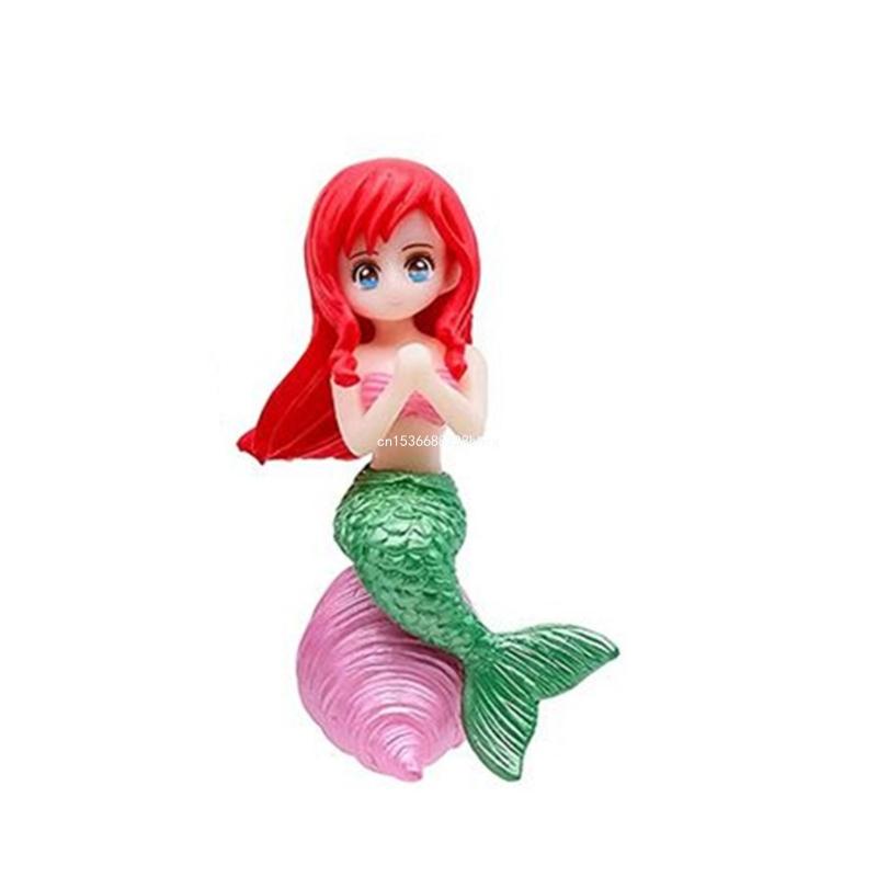 Acquari Ornamenti di plastica Piccole sirene galleggianti decorazioni betta serbatoi di pesce accessori paesaggistica decori 2,6 