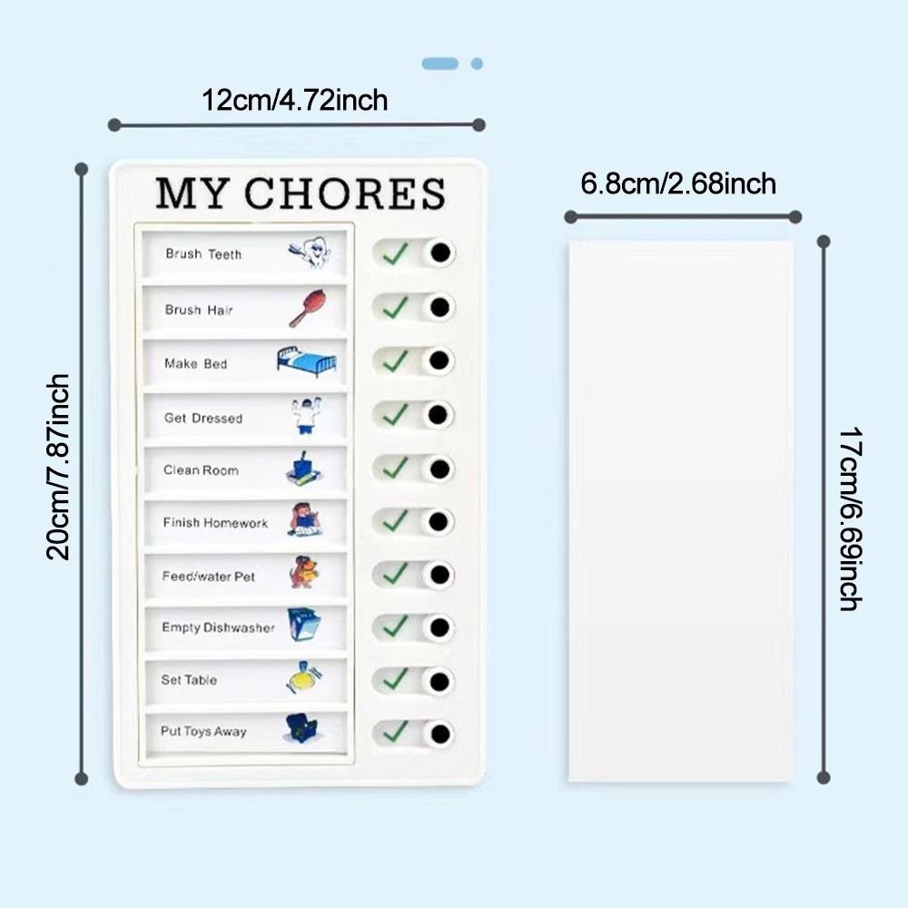 Memo Plastic Board My Chores Checklist Daily Planner Reusable Task Pad Home Office Schedule Chart for Elderly Child Note Board