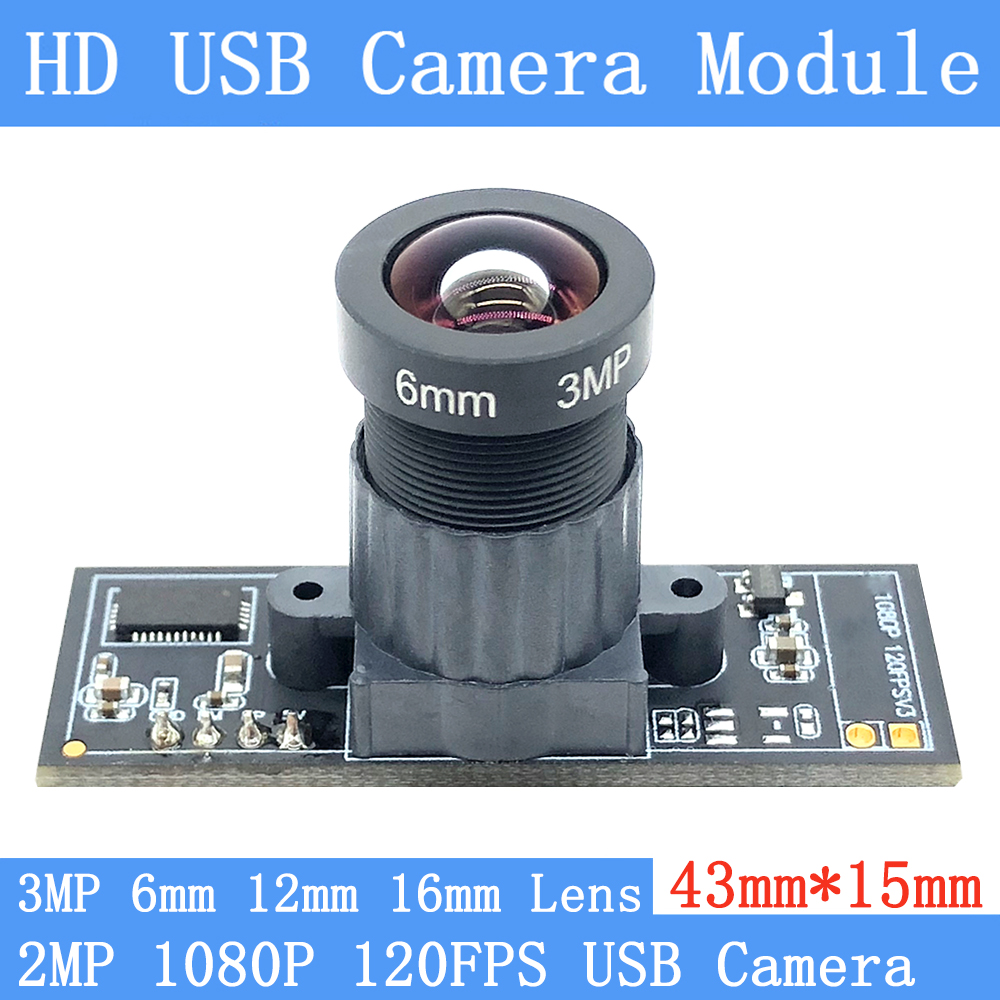 6mm 16mm lens 2MP küçük açı 60 ° USB Kamera Modülü OV2710 1080P HD MJPEG 120FPS Yüksek Hızlı Linux UVC Webcam Gözetim