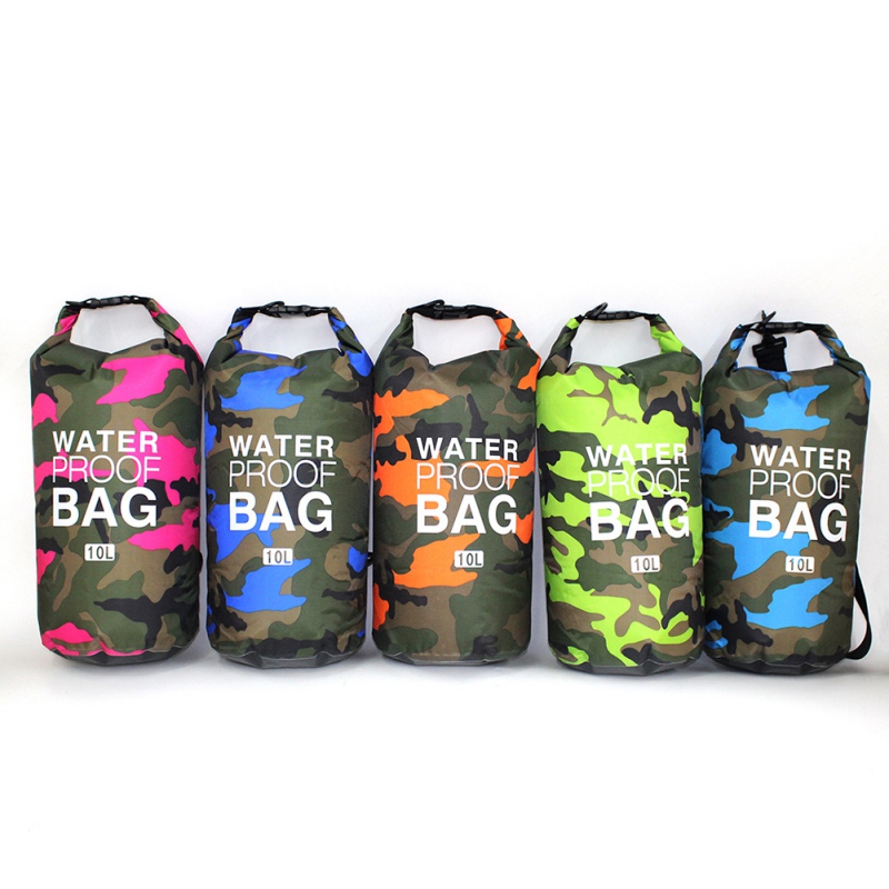 5L 10L 20L Trekking Dry Bag Waterproof Pack Sack Swimming River Bucket Pouch Kayaking förvaring hinkväska med rem