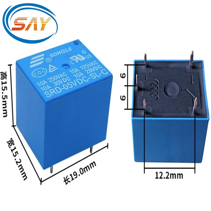 %100 Yeni Orijinal Power Relay SRD -05V 06V 09V 12V 24V 48VDC -SL-C 10A 250VAC RÖLE 5PIN T73 SRD-05VDC-C-C SRD-12VDC-SL-C