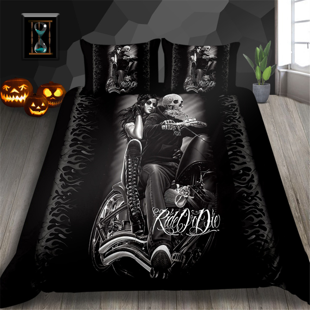 Hotsale Bedding Set Home Duvet Cover US Twin Size Comforter Cover Skull Ball Car Animal Room Decor Child Adult Bed Covers