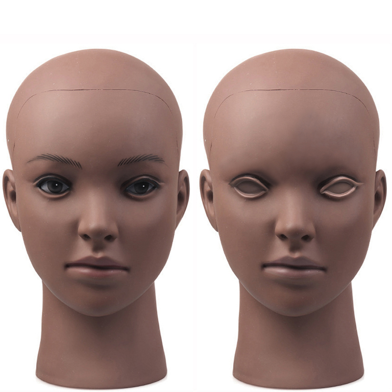 Nieuwe vrouwelijke kale mannequin kop met stand om cosmetologie te kiezen Practice training manikin hoofd voor haarstyling pruiken maken