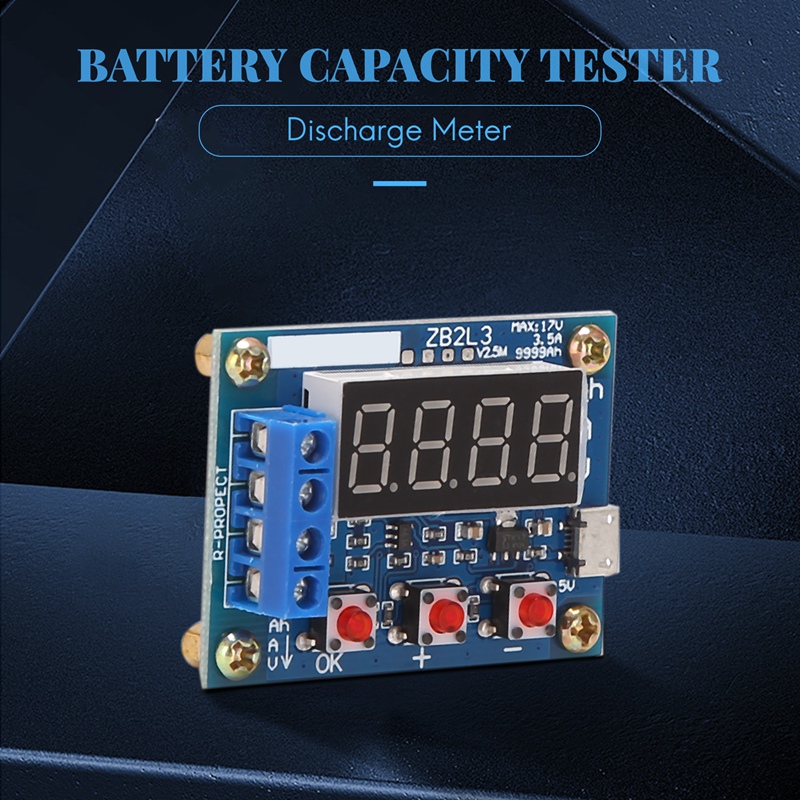 ZB2L3 Batteritestare LED Digital Display 18650 Litium Batterisatsförsörjning Testmotstånd Leadsyra Kapacitet