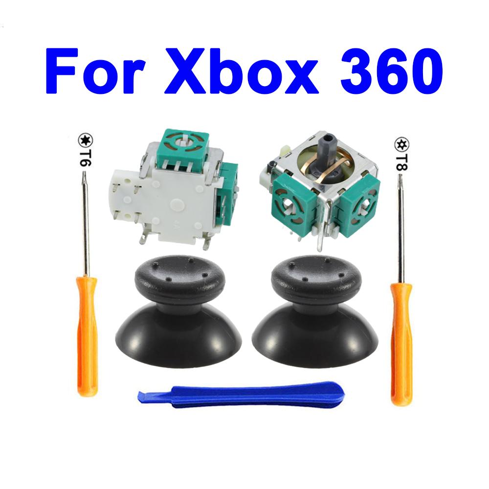 3D Analog Joystick Sensor Module Replacement Potentiometer For XBox 360 Controller ThumbStick Mushroom Cap Cover Tool Kit