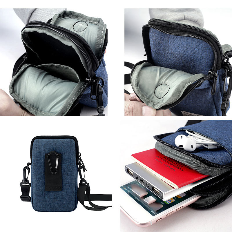 Multi-functional Hanging Neck Cell Phone Bag Passport Bag Mini Waterproof Receive Bag Hang bag Waist Pack
