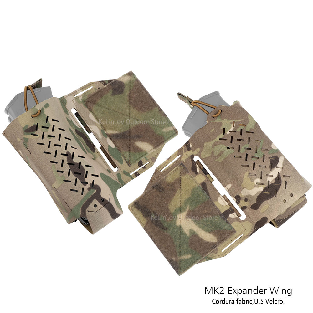 2stMilitary Vest Mk2 Expander Wing Airsoft Tactical Vest Radio Holder Magazine Mag Pouch Front Chest Rig Accessories