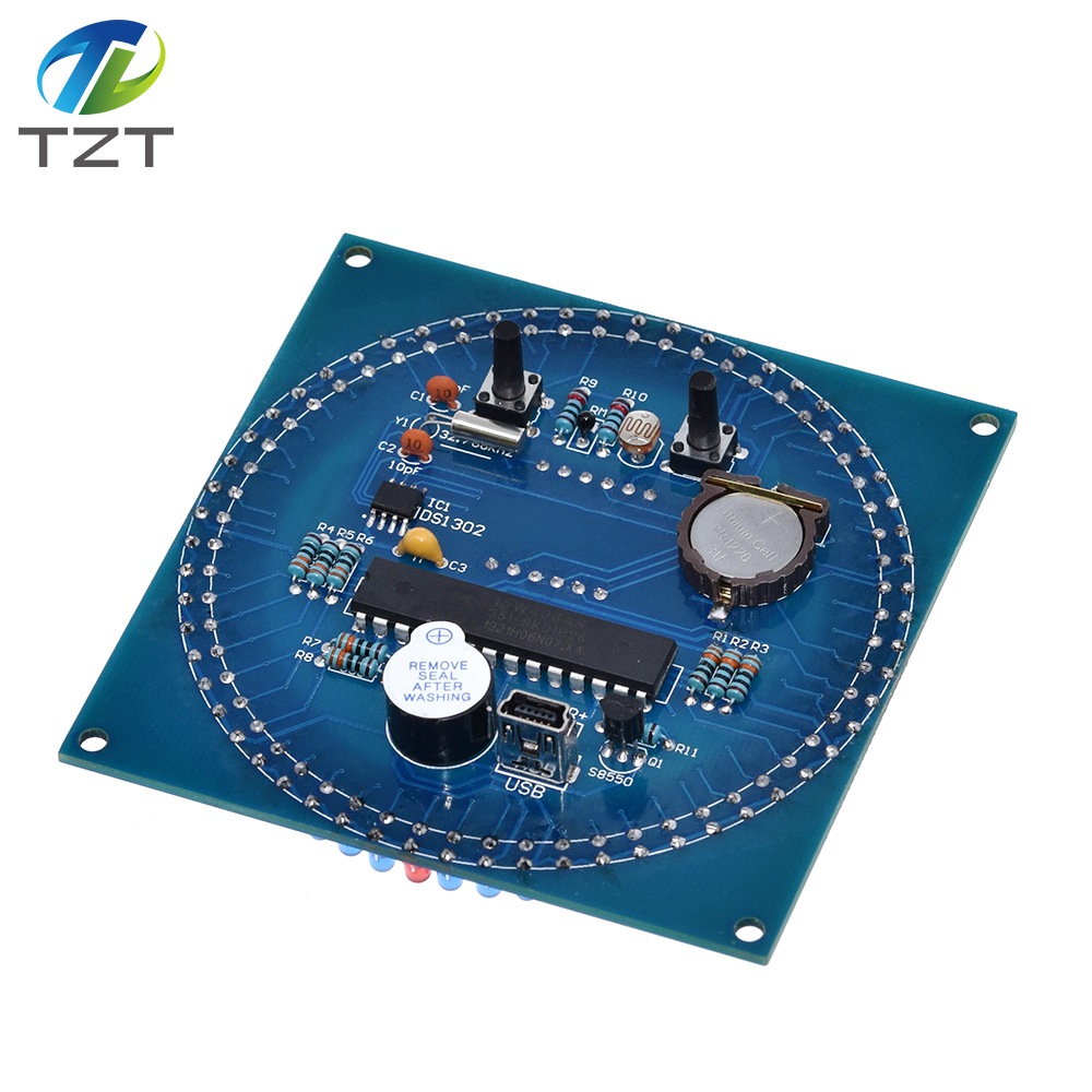 DS1302 Affichage de LED rotatif Module de l'horloge électronique du kit de bricolage Affichage de température LED