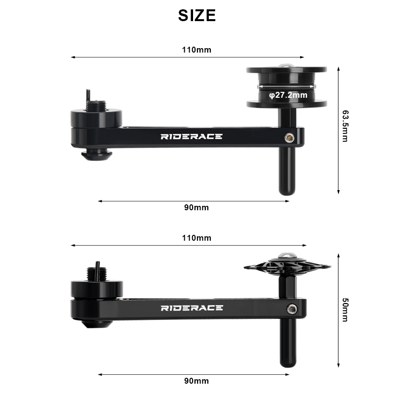 Bicycle Single Speed Chain Tensioner Aluminum Alloy Adjustable Bike Chain Guide Pulley Rear Derailleur MTB Anti-Drop Stabilizer