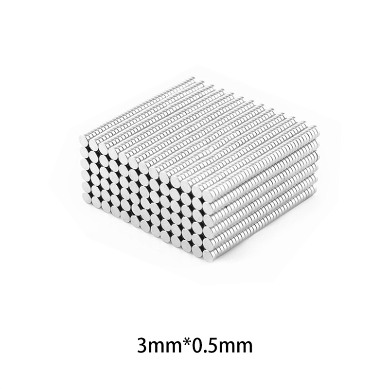 100 ~ 3x0,5 mm Forma rotonda di terra rara Neodimio Super forte magnetico NDFEB Magnet Fridge Acustic Field Electronics