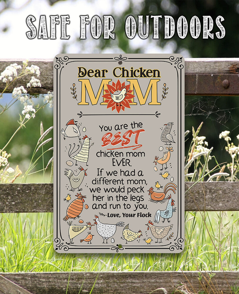 Chicken Coop Sign-Dear Chicken Mom-Funny Chicken Coop Sign-8 