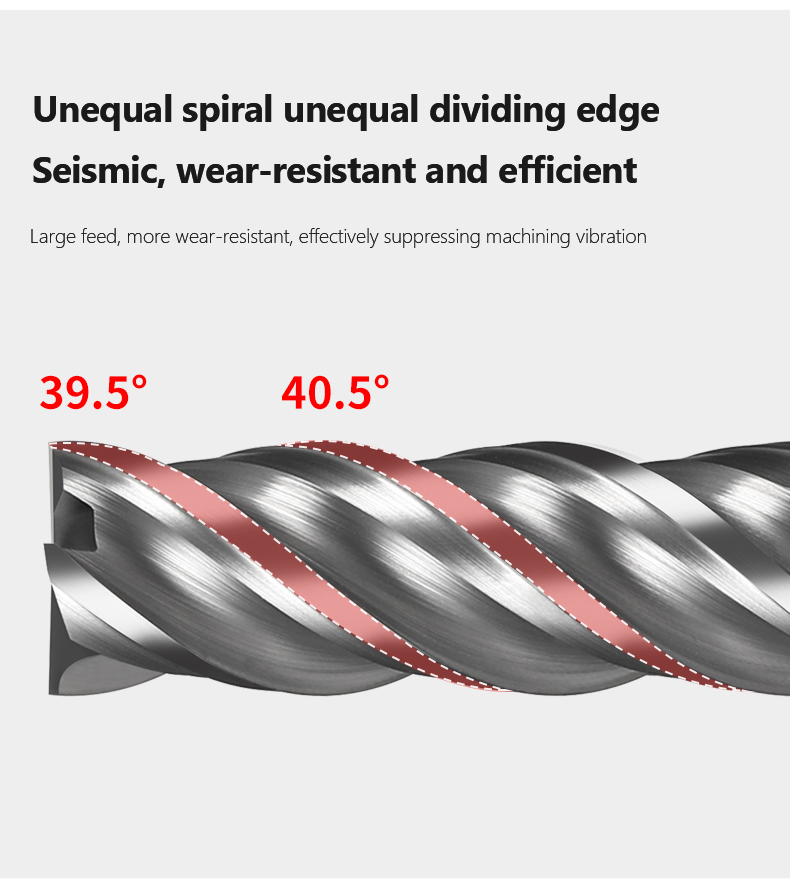 HRC70 4 FLUTE CARBUDE MILLING MUTTER TUNGSTEN END MILL CNC TOLLE 1 à 20 mm d'usinage en acier métal