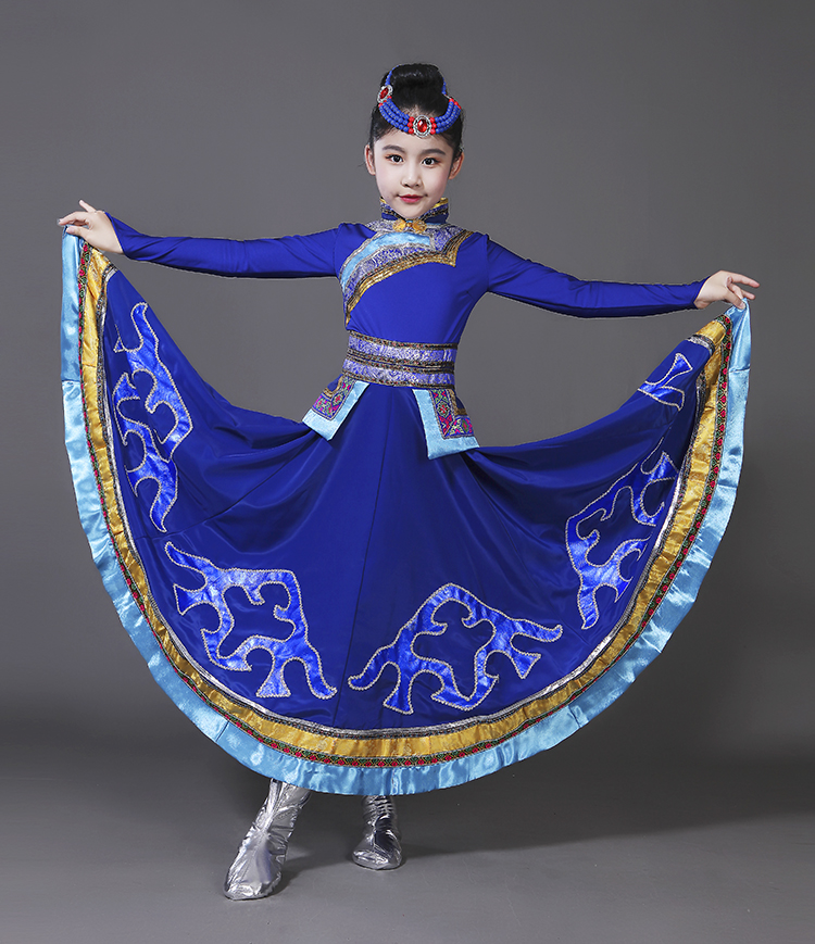 Costume de danse chinoise traditionnelle mongole tibétaine