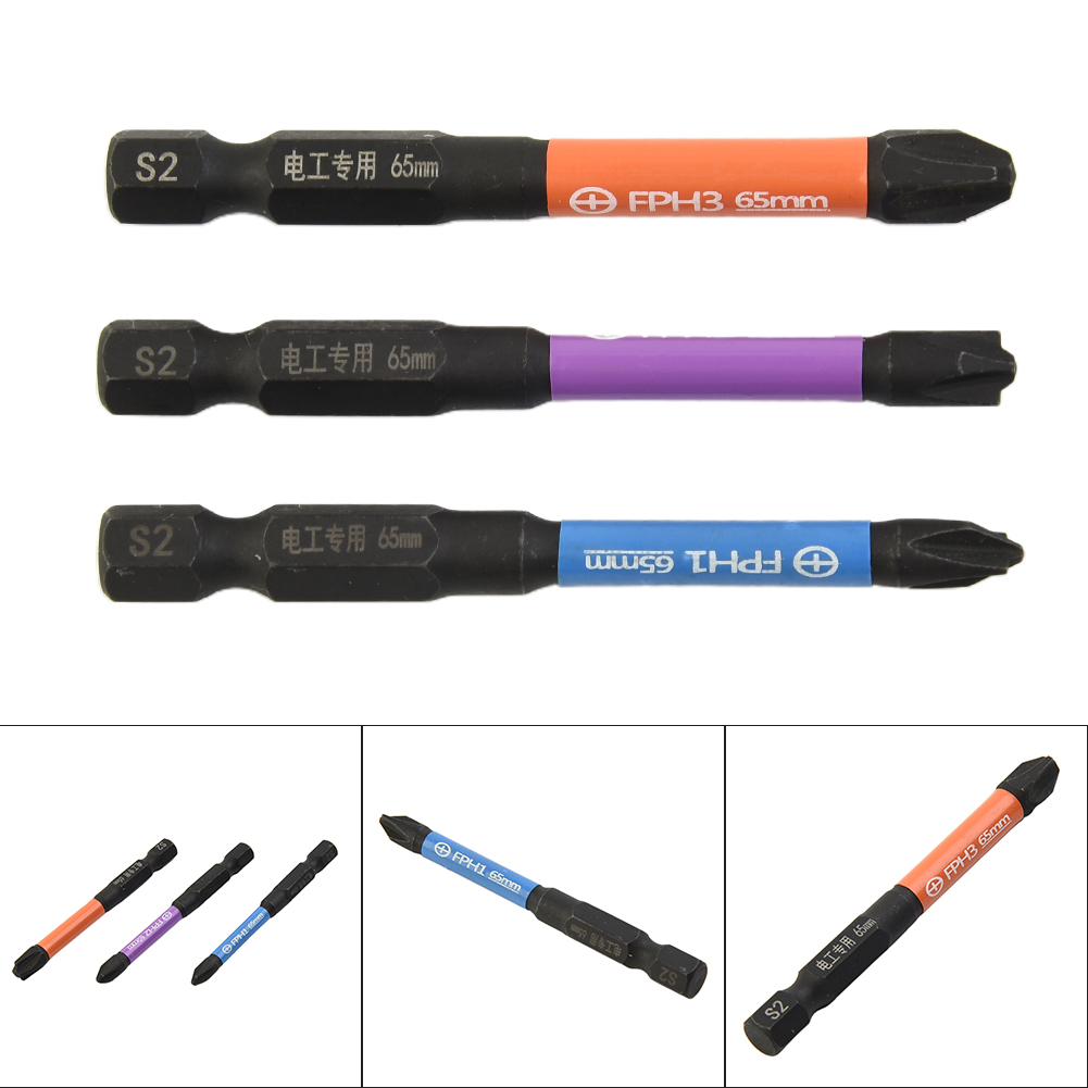 Magnetic Special Slotted Cross Screwdriver Bit For Electrician FPH FPZ 65-110mm For Socket Switch Power Tools Kits