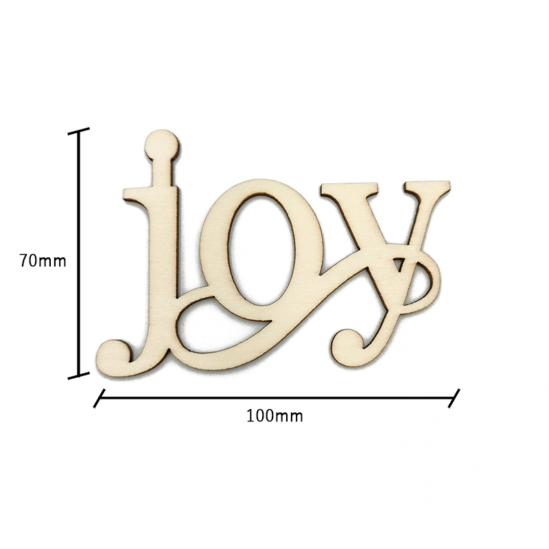 木製の文字「喜び」工芸品のための未完成の木の文字筆記体アルファベット