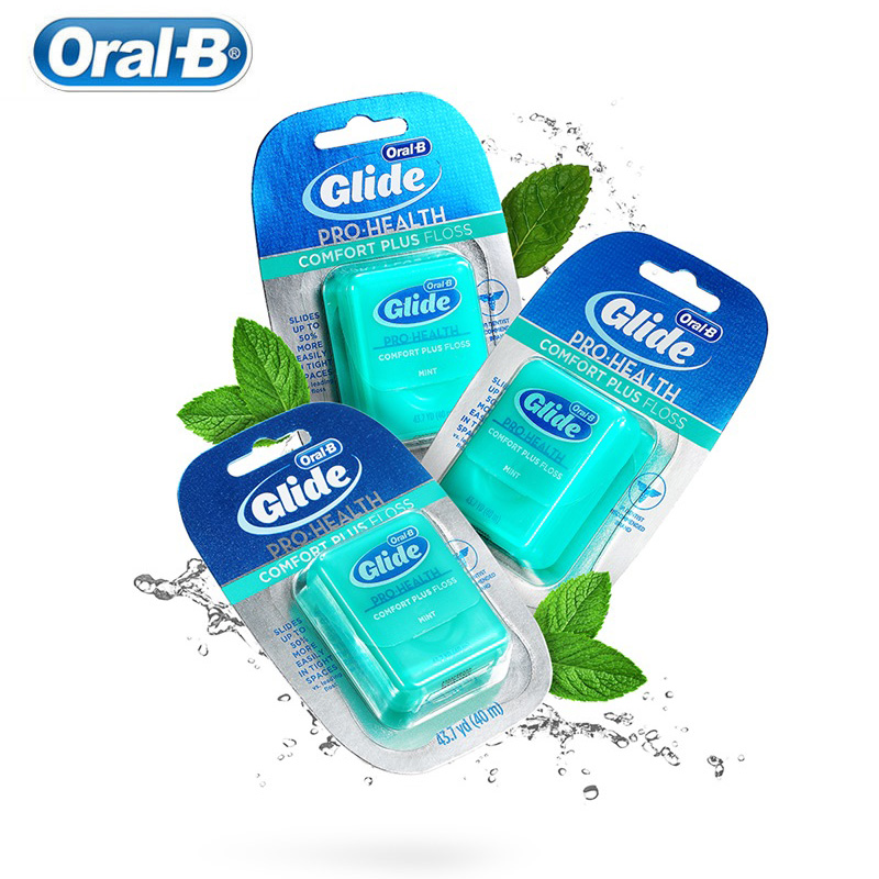 Oral B Dental Flosser Glide Pro-Health Oral Hygiene Gum Care Mint Flavor Comfort Floss Interdental Ultra Thin Thread Floss 40m