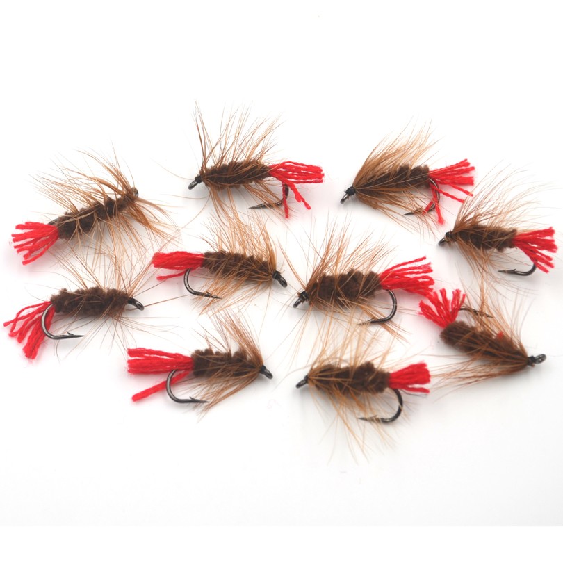 MNFT Brown Nymph Bugger WOOLY WORM FLY TROUT FLY FLISCH BAITS ARTIFICIAL FLY FISHER LURE 6 #