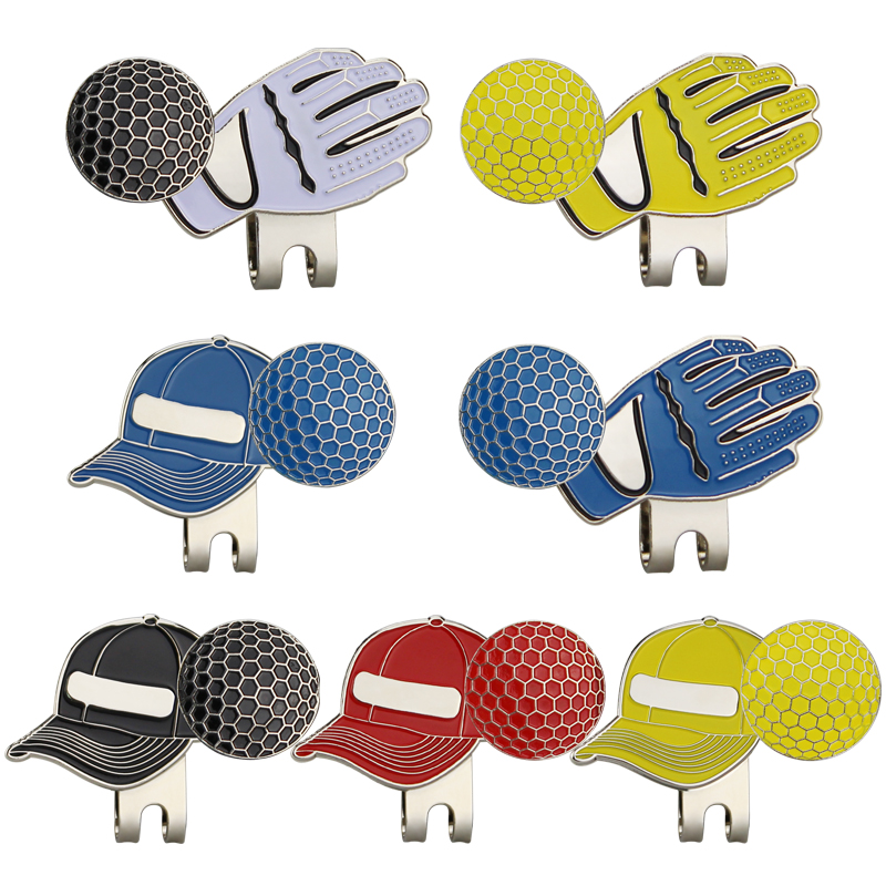 Golf Ball Marker Golf Hat Clip Removable Magnetic Hat And Glove Style Red Black Yellow Blue White Golf Accessories