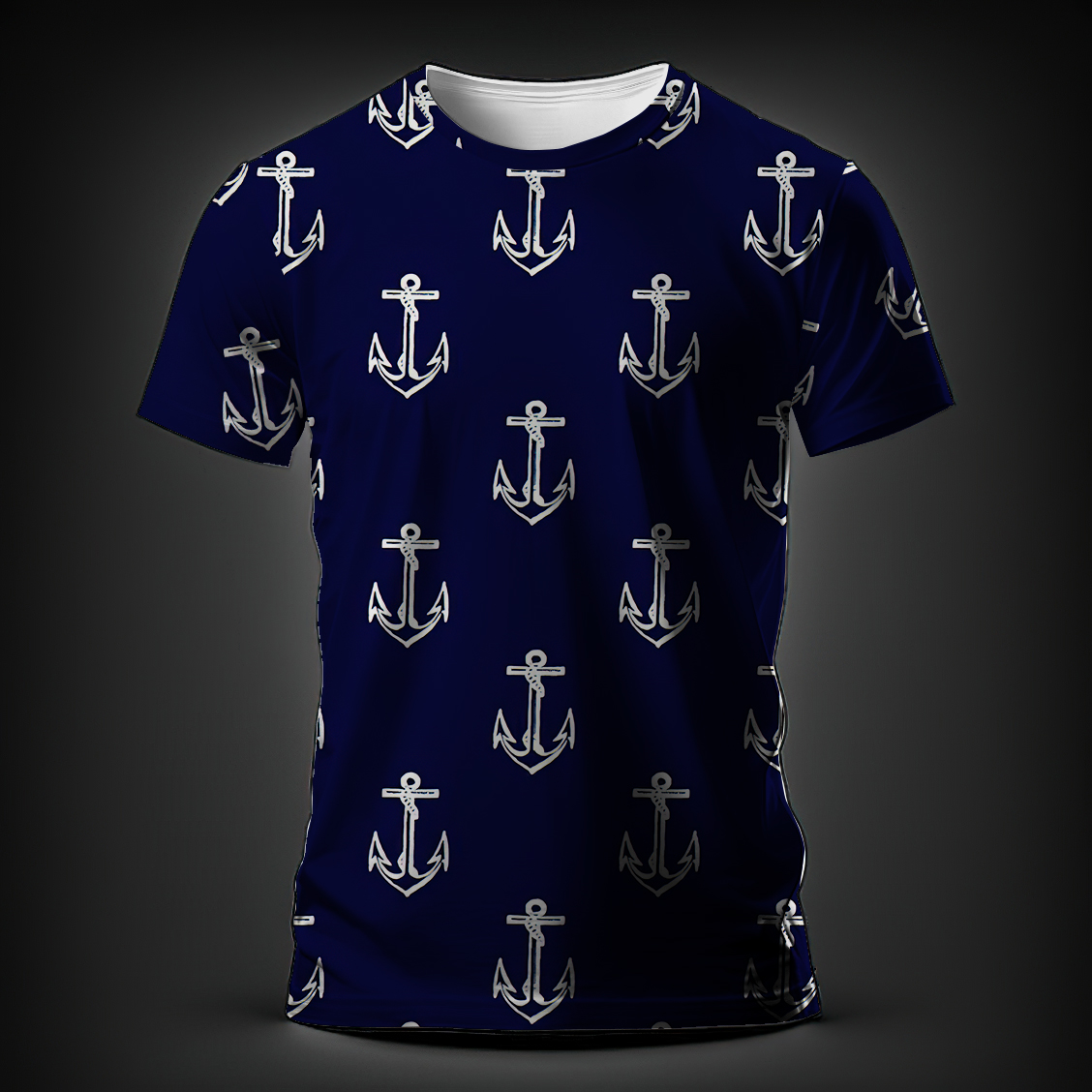 2024 T-shirt de luxe T-shirt pour hommes et femmes T-shirt Blue Boat Anchor Imprimé court manche courte de mode Summer DDTXA94