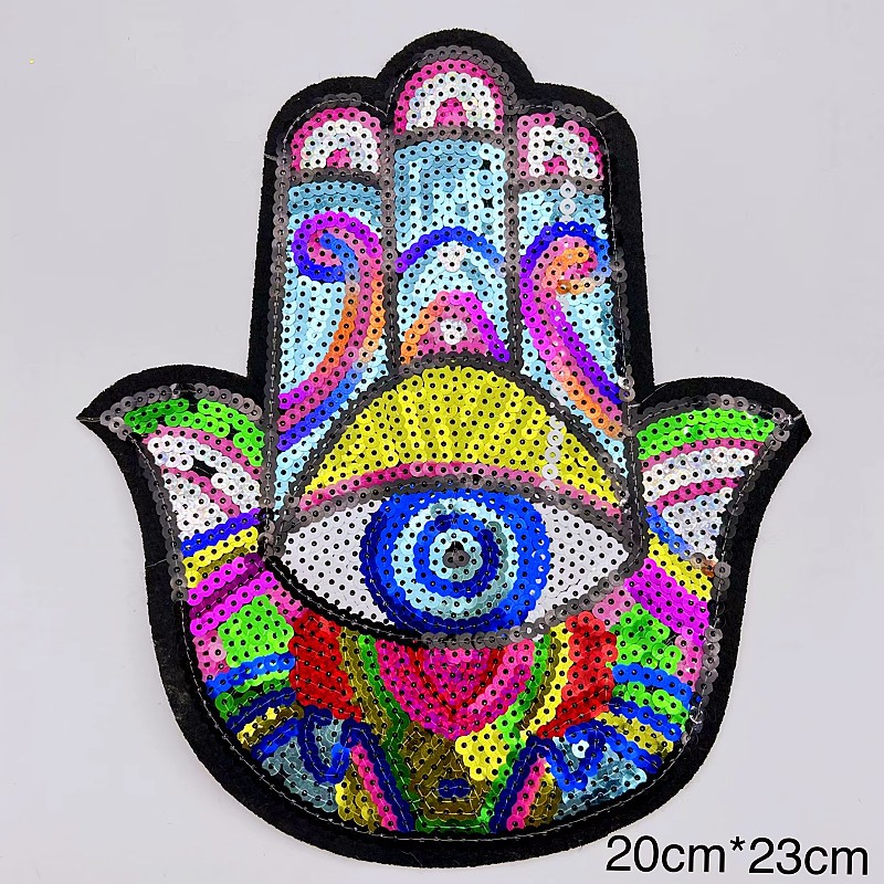 Hot Melt adesivo Evil Eye Large Patch Patch Diy Roupas Backpack Box Motorcycle grande patch stay Mysterious Eye Chented Start.